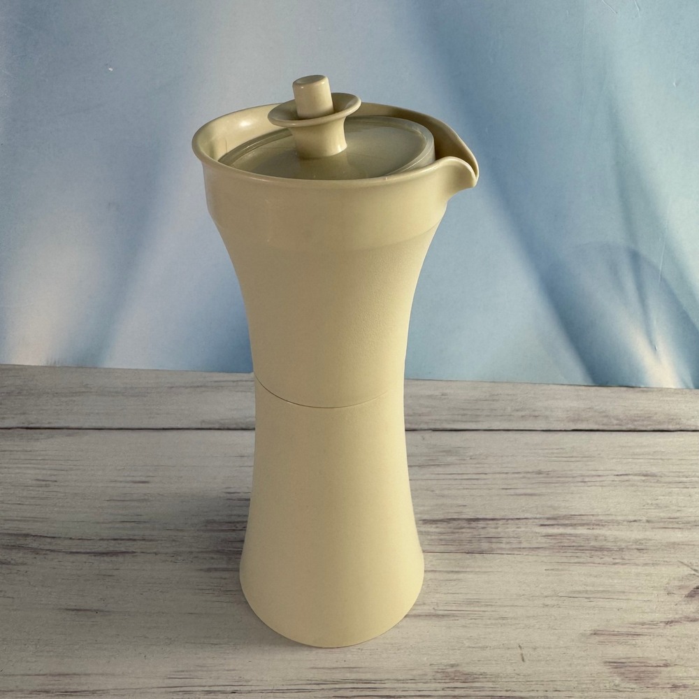 Tupperware Salad Dressing Cruet 1246-15 Vintage 70s Almond Oil Vinegar Dispenser